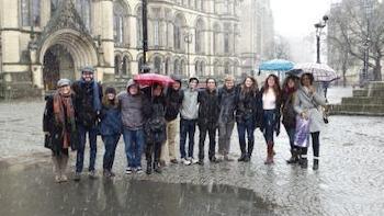 HIST 5200 students in front of Manchester’s Town Hall